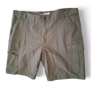 Carhartt Men's Cargo Shorts Rugged Flex Rigby Relaxed Fit Olive Green Sz 44